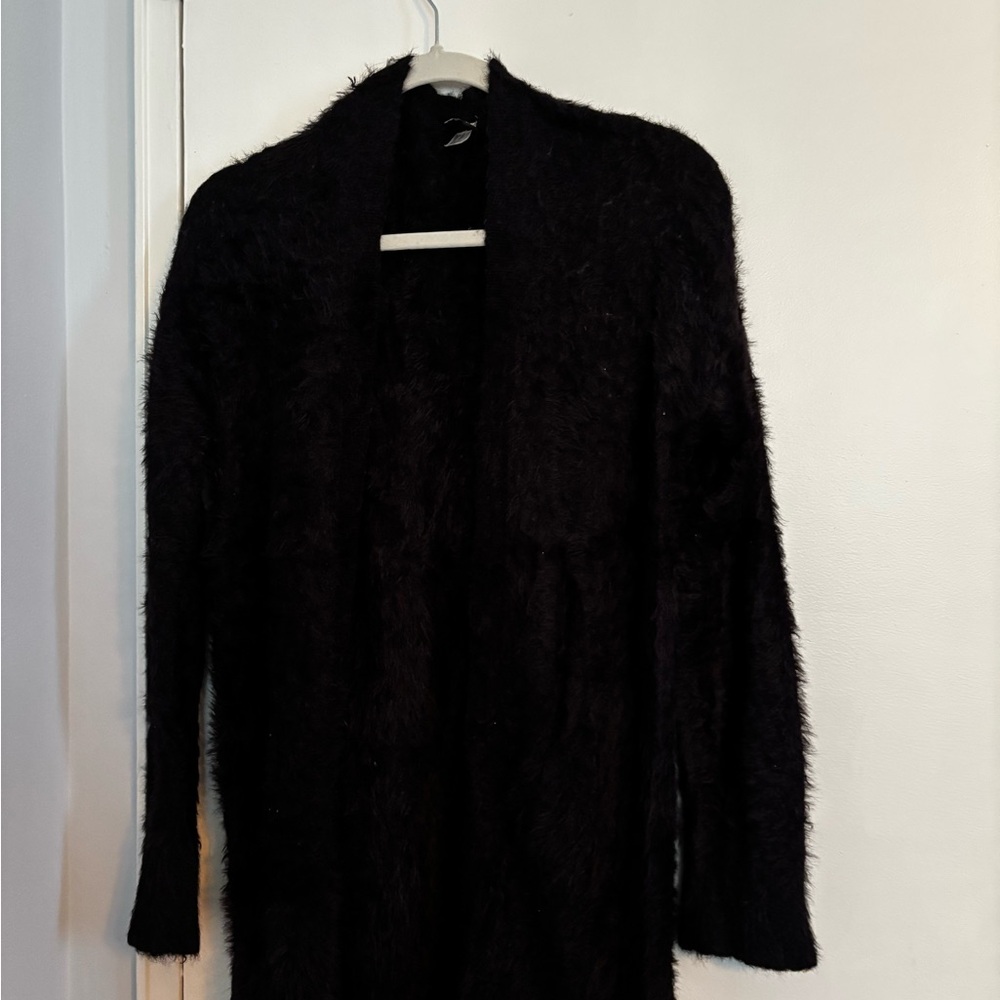 H&M Black Fuzzy Cardigan